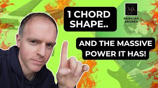 Play Any Major or Minor Chord And Solo With This 1 CHORD SHAPE  2 Minute Beginner Guitar Lesson [upl. by Nosaes]