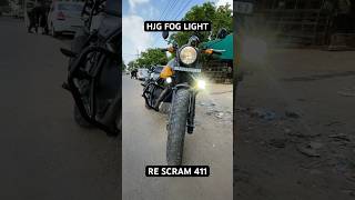 HJG FOG LIGHT  RE SCRAM 411 scram411 hjgfoglight bikemodified motorcycle jodhpur himalayan [upl. by Iarised]