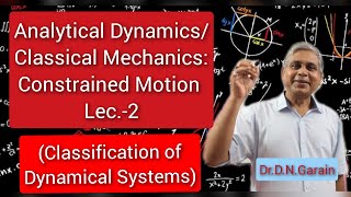 Constrained Motion Lec2 Classification of Dynamical System [upl. by Atisusej828]