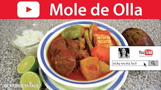 MOLE DE OLLA  VickyRecetaFacil [upl. by Ewnihc568]