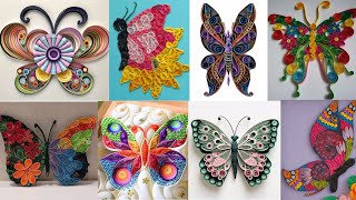 Quilling Butterfly Fridge Magnets  3D Butterfly Different Styles  Paper crafts  Diy Projects [upl. by Fran944]