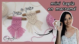 TUTORIAL MACRAMÉ PASO A PASO Tapiz de pared decorativo Combinación de variantes del nudo cuadrado [upl. by Summer]