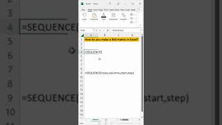 How do you make a 3X3 matrix in Excel  Excel Tricks  shorts [upl. by Oijile]