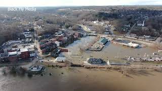 Kennebec River flooding in Gardiner Maine [upl. by Ainoz]