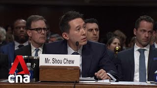 quotNo I’m Singaporeanquot TikTok CEO Chew Shou Zi responds to US Senator’s questions about China ties [upl. by Andie]