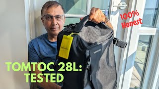 Tomtoc Travel Backpack 28L Honest Review After 1 Month Travel [upl. by Orodisi688]