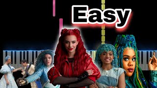 All Songs From Descendants The Rise of Red  Descendants 4 Easy on Piano [upl. by Adnarem953]