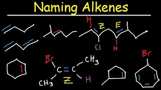 Naming Alkenes IUPAC Nomenclature Practice Substituent E Z System Cycloalkenes Organic Chemistry [upl. by Nessaj]