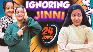 IGNORING JINNI for 24 Hours  Family Comedy Challenge  Cute Sisters [upl. by Esyle527]