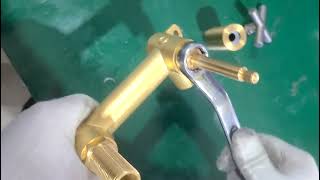 How to Remove Cartridge from Cross Handle Wall Mount Faucet [upl. by Nalniuq884]