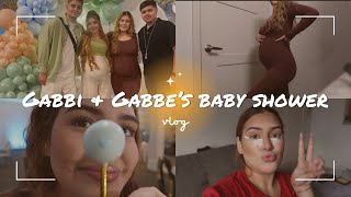 Gabbi amp Gabbe’s baby Shower  Vlog  baby bump update GRWM [upl. by Leanora363]