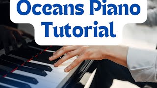 How to Play Oceans Hillsong UNITED in Eb for Beginners  Piano Tutorial [upl. by Neenej229]