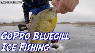 GoPro Bluegill Ice Fishing [upl. by Ardnuhsal303]