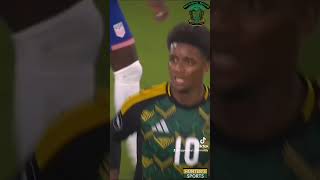 DEMARAI GRAY BRACE 🇯🇲 VS USA 🇺🇸 ⚫️🟢🟡 ⚽️⚽️🥅 bobmarley reggae cover soccer reggaeboyz football [upl. by Myke436]