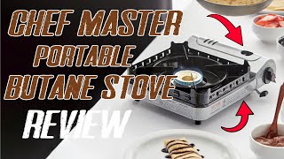 Chef Master 90019 Portable Butane Stove Review  Camping Cooking Essentials [upl. by Allehcram]