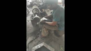 Indian foundry polishing the base of the menorah tabernacle menorah tabernacle jewishhistory [upl. by Ajup782]