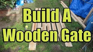 How to Build a Fence Gate out of Wood Wooden Gate Construction with DaznDi Properties [upl. by Bard223]