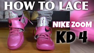 How To Lace Nike KD 4  BEST 3 WAYS [upl. by Adnof69]