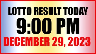 Lotto Result Today 9pm Draw December 29 2023 Swertres Ez2 Pcso [upl. by Norreg]