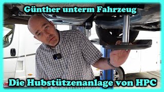 Mit dem Wohnmobil abheben  Auftragsbegleitung Einbau einer Hubstützenanlage [upl. by Harragan]