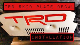 TRD Skid Plate Decal Insert for 4Runner TRD Pro 【35】 [upl. by Maximilien]