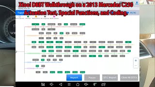 Xtool D8BT Walkthrough on a 2013 Mercedes C250 Showing the Active Test Special Functions Coding [upl. by Kere]