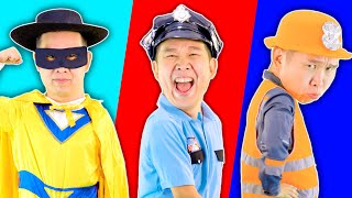 Policeman Fireman and Superman Song  MORE Lights Kids Song [upl. by Pacificas]