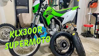 2022 KLX 300 R Supermoto Build with Warp 9 Wheels [upl. by Ervin15]