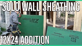 Installing ZIP Wall Sheathing 12x24 Home Addition [upl. by Alemat317]