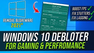 How to FULLY Debloat Windows 1011 For Gaming amp Maximum Performance ✅ Remove Windows Bloatware 2021 [upl. by Graniah335]