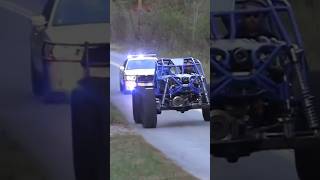 Rock Bouncer does Burnout Right in front of a Cop shorts burnout offroad [upl. by Relyhs]