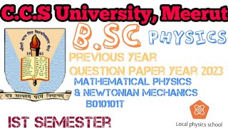 BScNEP1st semesterphysicsmathematical physics amp Newtonian MechanicB010101TQuestion paper2023 [upl. by Cello311]