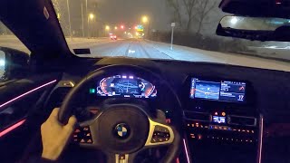 2020 BMW 840i xDrive Gran Coupe  POV Winter Driving Impressions [upl. by Cash]