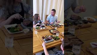 Black Rock Grill Steak Stone Cooking at Home  Fun Family Meals [upl. by Annoynek620]