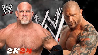 GOLDBERG VS BATISTA  ONE ON ONE  ROYAL RUMBLE 2024  WWE2K24 [upl. by Faletti883]