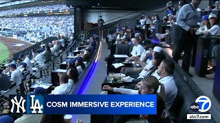 Dodger fans immersed in World Series at new venue Cosm [upl. by Eisele]