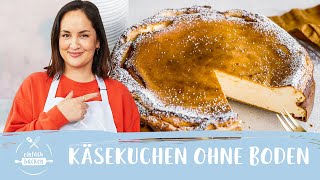 Käsekuchen ohne Boden 🥮 – fluffig und leicht 😋 mit Quark amp Pudding I Einfach Backen [upl. by Wyndham593]