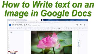 How to Write text on an Image in Google Docs [upl. by Darb989]