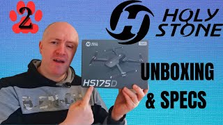 New Holy Stone HS175D GPS Drone Unboxing amp Specs [upl. by Micro]