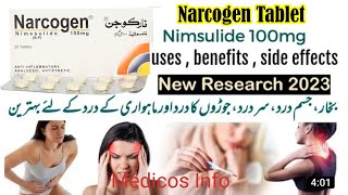 Narcogen Nimesulide tablets uses side effects in hindi urdu  Nims tablet uses benefit in urdu [upl. by Eeladnerb180]