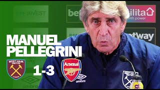 Fans and players still behind me I Manuel Pellegrini I West Ham 13 Arsenal [upl. by Esir452]