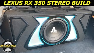 15quot Subwoofer Box Wrapped Painted and Installed  Lexus RX 350 Stereo Build Part 4 [upl. by Lledo]