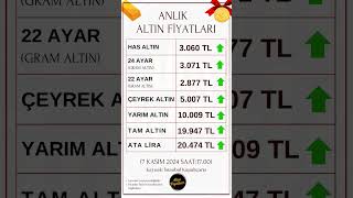 🎗️7 Kasım 2024 Altın Fiyatları kapanış kuru altın piyasa altın [upl. by Mersey]