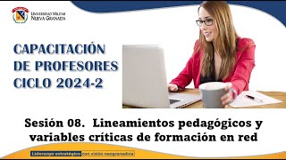 Ciclo de capacitación 20242 Sesión 08 Lineamientos pedagógicos [upl. by Alvita]