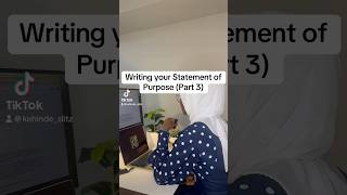 Writing your Statement of Purpose Part 3 graduateschool statementofpurpose personalstatement [upl. by Yeclehc]