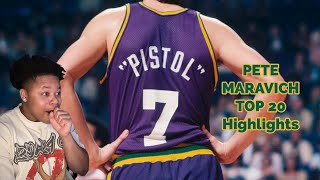 quotPistolquot Pete Maravich TOP 20 Highlights REACTION [upl. by Ahseral]