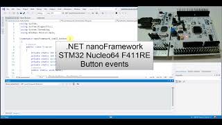 NET nanoFramework STM32 Nucleo64 F411RE Button events [upl. by Clerc]