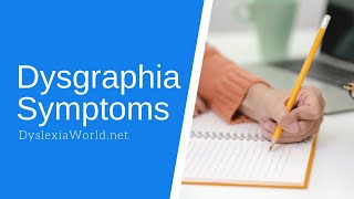 Dysgraphia Symptoms [upl. by Aubine]