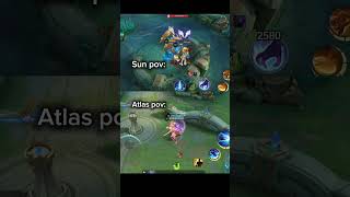 Atlas surprising sun 😱💯 atlas sun mobilelegends mlbb moments [upl. by Behka169]