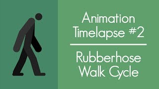 Animation Timelapse 2  Simple Rubberhose Walk Cycle [upl. by Ellecrag824]